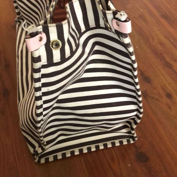 Vintage Henri Bendel brown and white canvas large tote bag - Picture 8 of 10